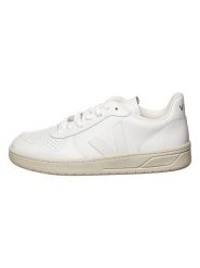 Veja Skórzane sneakersy "V 10" w kolorze białym rozmiar: 42. Białe buty sportowe casual Veja, bez wzorów, bez zapięcia. Za 368.96 zł.