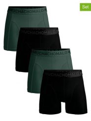 Muchachomalo Bokserki (4 pary) w kolorze czarno-zielonym rozmiar: XL. Czarne bokserki MUCHACHOMALO, xl, bez wzorów. Za 139.95 zł.