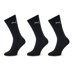 Zestaw 3 par wysokich skarpet unisex Puma. Czarne skarpety Puma, bez wzorów. Za 45.99 zł.