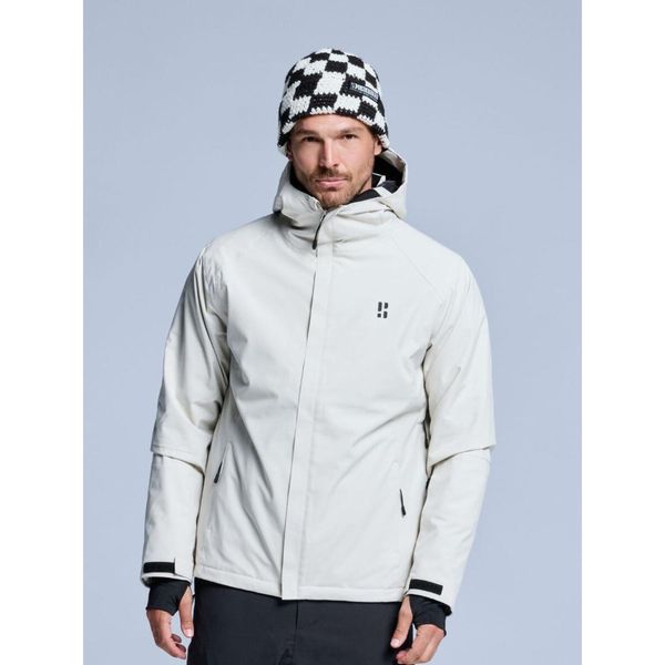 Kurtka narciarska męska – Arctic 2L ocieplana – Stone. Białe kurtki narciarskie i snowboardowe POEDERBAAS, l, bez wzorów, z poliesteru, narciarskie. Za 915.52 zł.