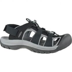 Buty trekkingowe męskie Keen Rapids H2. Czarne buty turystyczne Keen, na lato, bez wzorów, z materiału, bez zapięcia, trekkingowe. Za 399.99 zł.
