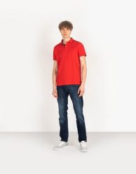 Pepe Jeans Koszulka Polo "Lucas" | PM541431 | Lucas | Mężczyzna | Czerwony. Czerwone jeansy Pepe Jeans, m, bez wzorów, z bawełny, bez kołnierzyka, bez ramiączek. W wyprzedaży za 139.00 zł.