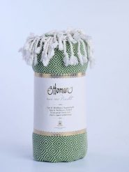 Ottoman Chusta hammam "Raute" w kolorze zielonym - 190 x 105 cm rozmiar: onesize. Zielone szaliki Ottoman, bez wzorów, z bawełny. Za 65.99 zł.