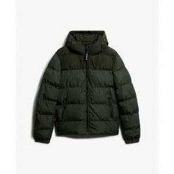 Kurtka puchowa Superdry. Zielone kurtki Superdry, m, bez wzorów, z puchu, bez kaptura. Za 628.10 zł.