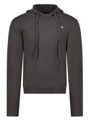 Geographical Norway Sweter "Flicker" w kolorze antracytowym rozmiar: XL. Czarne swetry nierozpinane Geographical Norway, xl, bez wzorów, z bawełny, bez kołnierzyka, bez ramiączek. Za 139.20 zł.