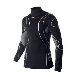 Kamizelka z golfem Biotex bioflex warm compression. Czarne bluzy BIOTEX, xs, bez wzorów, bez ramiączek. Za 364.50 zł.