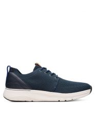 Clarks Sneakersy Motion Trek MX 26181984 Granatowy. Niebieskie buty sportowe casual Clarks, bez wzorów, z materiału, bez zapięcia. Za 249.99 zł.