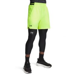 Spodenki Męskie Sportowe Under Armour Vanish Woven 6in Shorts. Czarne krótkie spodenki sportowe Under Armour, m, bez wzorów, z materiału. Za 149.99 zł.