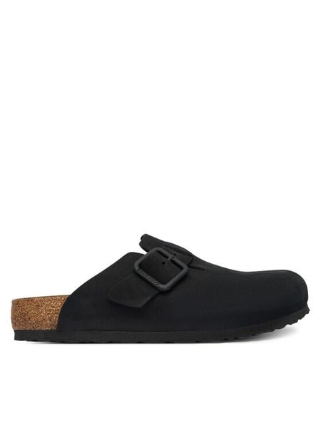 Birkenstock Klapki Boston Wire Buckle 1031585 Czarny. Czarne klapki Birkenstock, z nubiku. Za 615.99 zł.