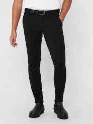 Only & Sons Chinosy Mark 22010209 Czarny Slim Fit. Czarne eleganckie spodnie Only & Sons, m, z wiskozy. Za 119.99 zł.
