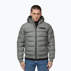 Kurtka zimowa męska Pitbull Dillon Quilted Hooded. Szare kurtki PITBULL, na zimę, l, bez wzorów, z syntetyku, bez kaptura. Za 329.99 zł.