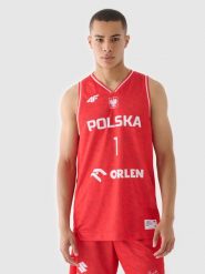4F Koszulka reprezentacyjna męska 4F x PZKOSZ 2024 - SOCHAN - czerwona 4XL. Czerwone bezrękawniki 4F, bez wzorów, z dzianiny, bez ramiączek, na fitness i siłownię. Za 219.99 zł.