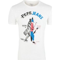T-shirt Pepe Jeans. T-shirty Pepe Jeans, m, bez wzorów, z jeansu, bez kołnierzyka, bez ramiączek. Za 39.00 zł.