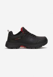 Czarno-Czerwone Buty Trekkingowe Phinine. Czarne buty trekkingowe Born2be, na lato, bez wzorów, z nubiku, przed kostkę, bez zapięcia. W wyprzedaży za 144.49 zł.