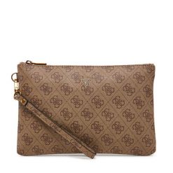 Saszetka Guess. Brązowe torby na ramię Guess, z aplikacjami, małe, bez dodatków. Za 299.99 zł.
