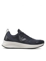 EA7 Emporio Armani Sneakersy X8X126 XK304 R370 Granatowy. Niebieskie buty sportowe casual EA7 Emporio Armani, bez wzorów, z materiału, bez zapięcia. Za 499.99 zł.