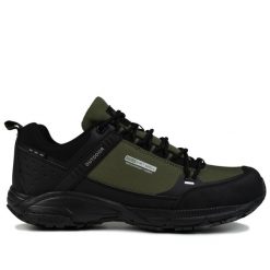 Buty męskie sportowe trekkingowe DK PREDATOR. Czarne trekkingi DK, bez wzorów, bez zapięcia. W wyprzedaży za 168.00 zł.