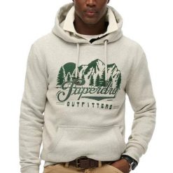 Bluza z kapturem Superdry Outfitters. Szare bluzy z kapturem Superdry, s, bez wzorów, z bawełny, z kapturem. Za 385.55 zł.