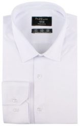 Jednokolorowa, Bawełniana Koszula o Prostym Kroju - Biała. Białe koszule Pazzani, bez wzorów, z bawełny, bez kołnierzyka, bez ramiączek. Za 169.00 zł.