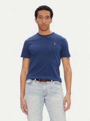 Polo Ralph Lauren T-Shirt 710740727092 Granatowy Custom Slim Fit. Niebieskie koszulki polo Polo Ralph Lauren, m, bez wzorów, z bawełny, bez kołnierzyka, bez ramiączek. Za 319.99 zł.