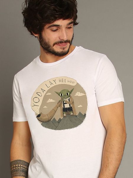 WOOOP Koszulka "Yoda" w kolorze białym rozmiar: L. Białe bezrękawniki Wooop, l, bez wzorów, z bawełny, bez kołnierzyka, bez ramiączek. Za 61.17 zł.