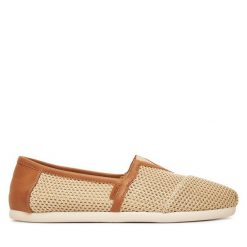 Półbuty Toms. Brązowe eleganckie półbuty Toms, bez wzorów, bez obcasa, bez zapięcia. Za 259.99 zł.