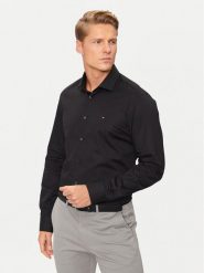 Tommy Hilfiger Koszula MW0MW38347 Czarny Slim Fit. Czarne koszule Tommy Hilfiger, m, bez wzorów, z bawełny, bez kołnierzyka, bez ramiączek. Za 369.99 zł.
