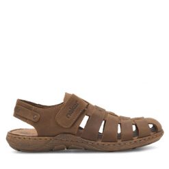 Sandały Rieker. Brązowe sandały Rieker, bez zapięcia. Za 359.99 zł.