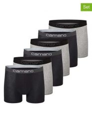 Camano Bokserki (6 par) w kolorze czarno-szarym rozmiar: XL. Czarne bokserki camano, xl, bez wzorów. Za 96.37 zł.