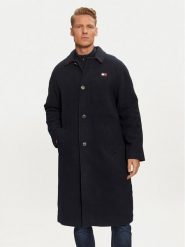 Tommy Jeans Płaszcz przejściowy DM0DM20589 Granatowy Regular Fit. Niebieskie płaszcze Tommy Jeans, l, bez wzorów, z jeansu, bez kaptura. Za 1,199.00 zł.