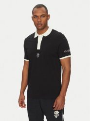 Champion Polo 221044 Czarny Regular Fit. Czarne koszulki polo Champion, m, bez wzorów, z bawełny, bez kołnierzyka, bez ramiączek. Za 119.99 zł.