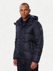Guess Kurtka zimowa M6BL43 W4155 Granatowy Regular Fit. Niebieskie kurtki Guess, na zimę, m, z aplikacjami, z syntetyku, bez kaptura. Za 954.99 zł.