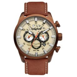 Zegarek Męski Timberland TDWGF2100604. Brązowe zegarki Timberland, ze stali. Za 620.10 zł.
