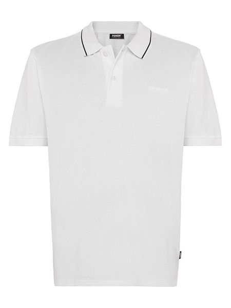 Pioneer Koszulka polo w kolorze białym rozmiar: L. Białe koszulki polo PIONEER, l, bez wzorów, z bawełny, bez kołnierzyka, bez ramiączek. Za 78.95 zł.
