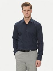 HUGO Koszula Kenno 50539707 Granatowy Slim Fit. Niebieskie koszule Hugo, m, bez wzorów, z bawełny, bez kołnierzyka, bez ramiączek. Za 369.99 zł.