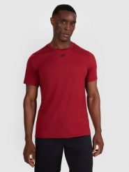 4F Koszulka treningowa szybkoschnąca męska - czerwona XL. Czerwone t-shirty 4F, m, bez wzorów, z elastanu, bez kołnierzyka, bez ramiączek. W wyprzedaży za 69.99 zł.