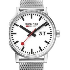 Zegarek męski Mondaine MSE.40210.SM, Quartz, 40mm, 3ATM. Szare zegarki mondaine, ze stali. Za 1,456.75 zł.