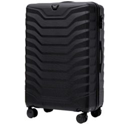 Walizka duża Wings PEAFOWL 2.0 28" BLACK. Czarne walizki Wings, bez wzorów, z materiału, duże. Za 259.90 zł.