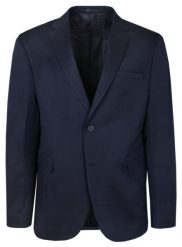 Marynarka Granatowa Elegancka Taliowana, 2 Guziki, Gładka, Dwa Rozcięcia -TO-ON. Niebieskie garnitury TO-ON, na co dzień, bez wzorów, z bawełny, eleganckie. Za 289.00 zł.