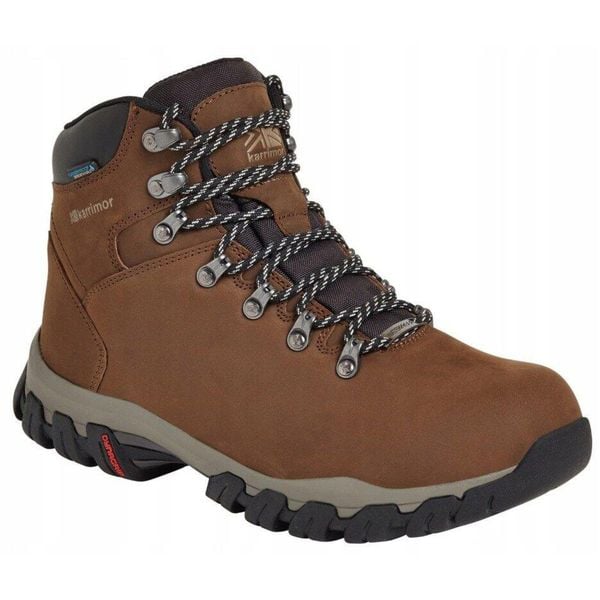 Buty trekkingowe męskie Karrimor Mendip 3 K896. Brązowe buty trekkingowe Karrimor, bez wzorów, bez zapięcia. W wyprzedaży za 283.49 zł.