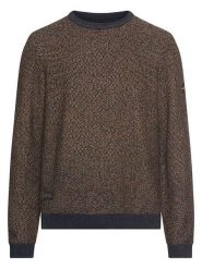 Camel Active Sweter w kolorze granatowo-jasnobrązowym rozmiar: 6XL. Brązowe swetry nierozpinane Camel Active, xl, bez wzorów, z bawełny, bez kołnierzyka, bez ramiączek. Za 254.95 zł.