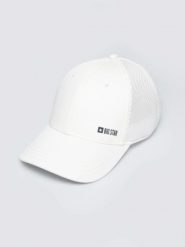 Czapka męska z daszkiem z kontrastowym logo biała Vintyg 101. Białe czapki z daszkiem BIG STAR, na lato, bez wzorów. Za 79.99 zł.