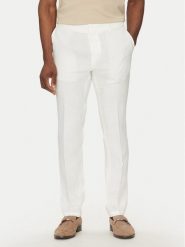 BOSS Spodnie materiałowe C-Genius 50540518 Biały Slim Fit. Białe spodnie materiałowe Boss, m, bez wzorów, ze lnu. Za 809.99 zł.
