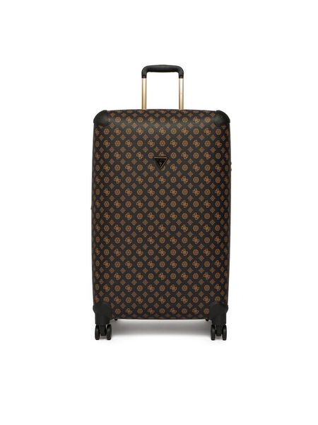 Guess Walizka duża Wilder Travel TWHP74 52988 Brązowy ciemny. Brązowe walizki Guess, z aplikacjami, ze skóry, duże. Za 983.99 zł.