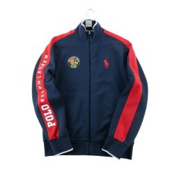 Kurtka Męska Écusson Est. 1967 Granatowa. Niebieskie kurtki RALPH LAUREN, m, z aplikacjami, z materiału, bez kaptura. Za 292.56 zł.