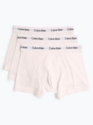 Calvin Klein Obcisłe bokserki pakowane po 3 szt. Mężczyźni Dżersej biały, M. Białe bokserki CALVIN KLEIN, m, bez wzorów, z dżerseju. Za 199.95 zł.
