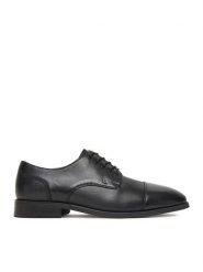 GINO ROSSI Półbuty EO-MARTINO-02 125AM Czarny. Czarne eleganckie półbuty Gino Rossi, bez wzorów, ze skóry, bez obcasa, bez zapięcia. Za 223.99 zł.