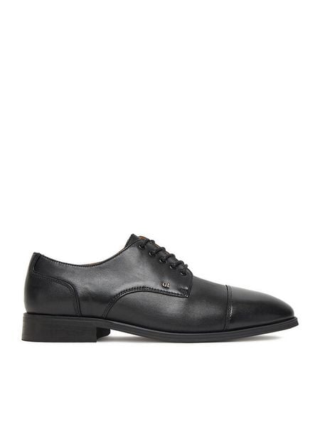 GINO ROSSI Półbuty EO-MARTINO-02 125AM Czarny. Czarne eleganckie półbuty Gino Rossi, bez wzorów, ze skóry, bez obcasa, bez zapięcia. Za 211.99 zł.