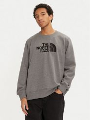 The North Face Bluza Drew Peak NF0A89EK Szary Regular Fit. Szare bluzy The North Face, m, bez wzorów, z bawełny, bez kaptura. Za 209.99 zł.