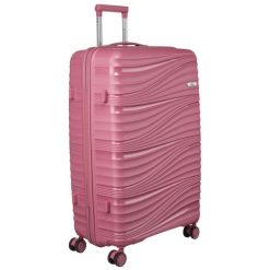 Walizka różowa duża Peterson PTN WA06-W-L. Czerwone walizki Peterson, bez wzorów, duże. Za 237.99 zł.